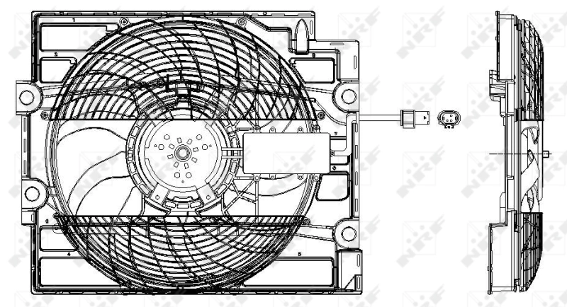 Difusor del radiador del aire acondicionado con ventilador y motor 47211 NRF