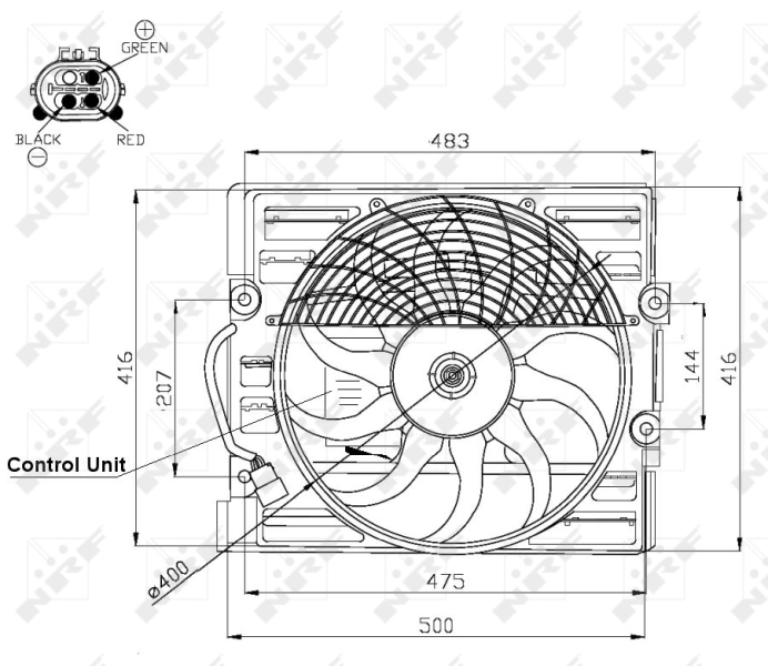 47481 NRF Ventilador de refrigeración del motor