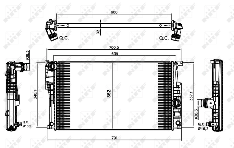 Comprar 58413 NRF Radiador de auto