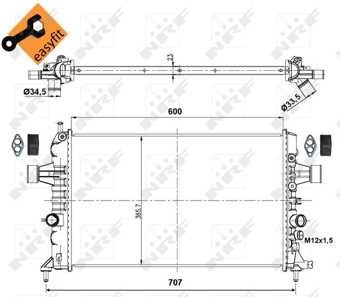 Radiador 53000 NRF