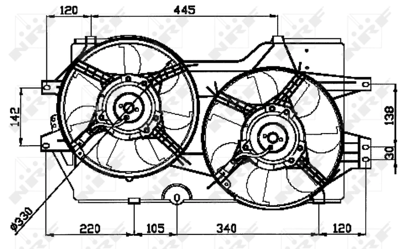 Ventilador del motor para Chrysler Voyager 