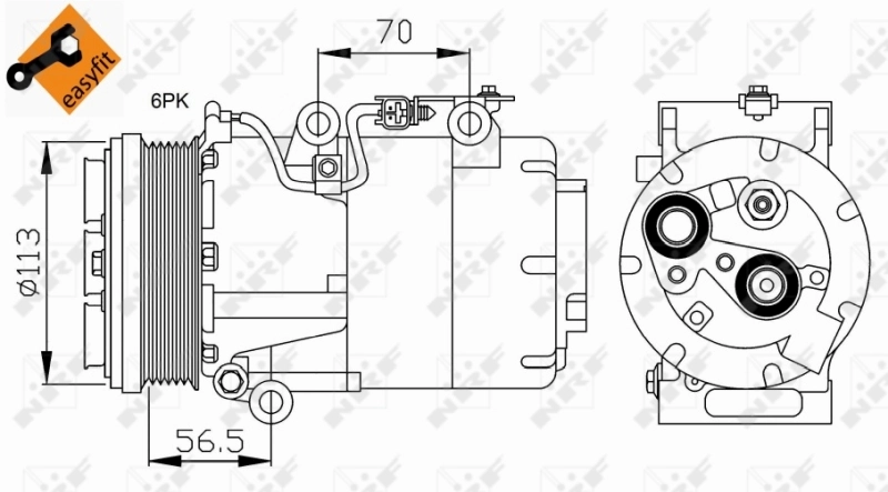 32722 NRF Compresor climatizador