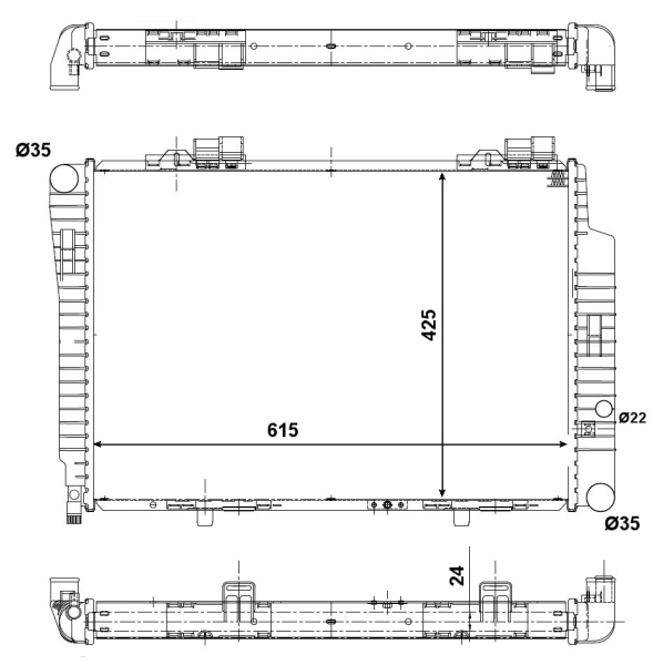 Radiador de água NRF 51284