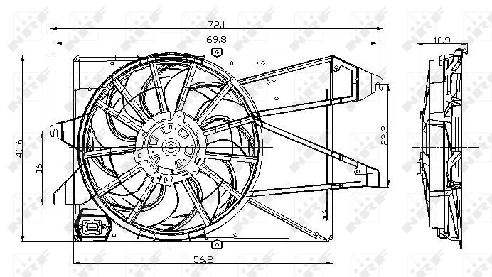 47005 NRF Electroventilador del motor