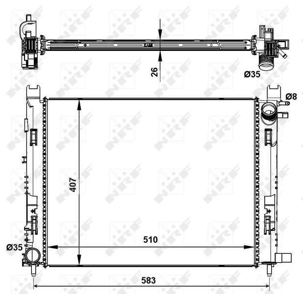 Comprar 58443 NRF Radiador de auto