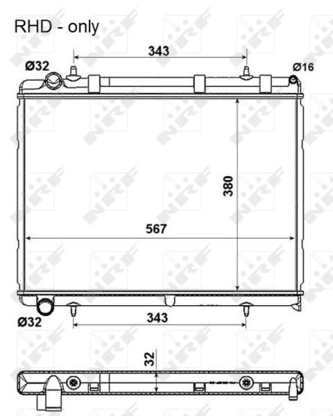 Comprar 53973 NRF Radiador de auto