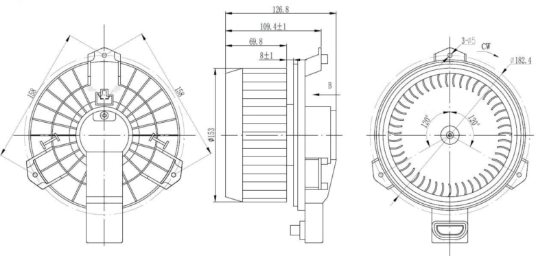 Ventilador habitáculo 34523 NRF