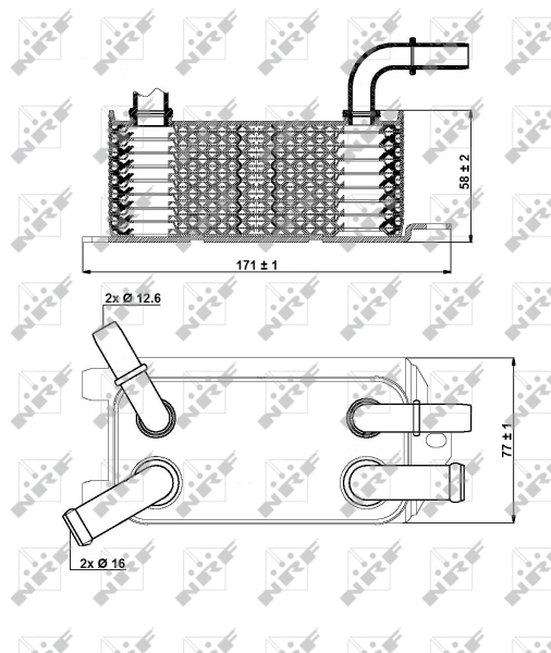 Radiador de refrigeración de la transmisión Ford 30741956
