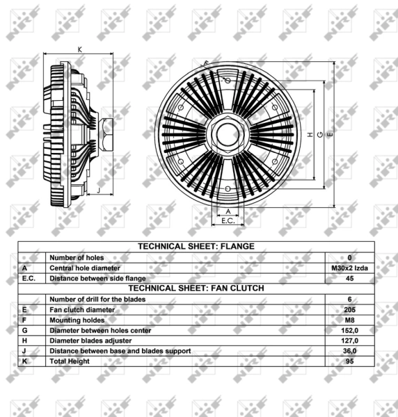 Embrague del ventilador NRF 49053