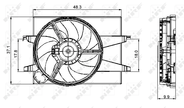 Ventilador, refrigeración motor NRF 47006 precio, desde 191,69 EUR