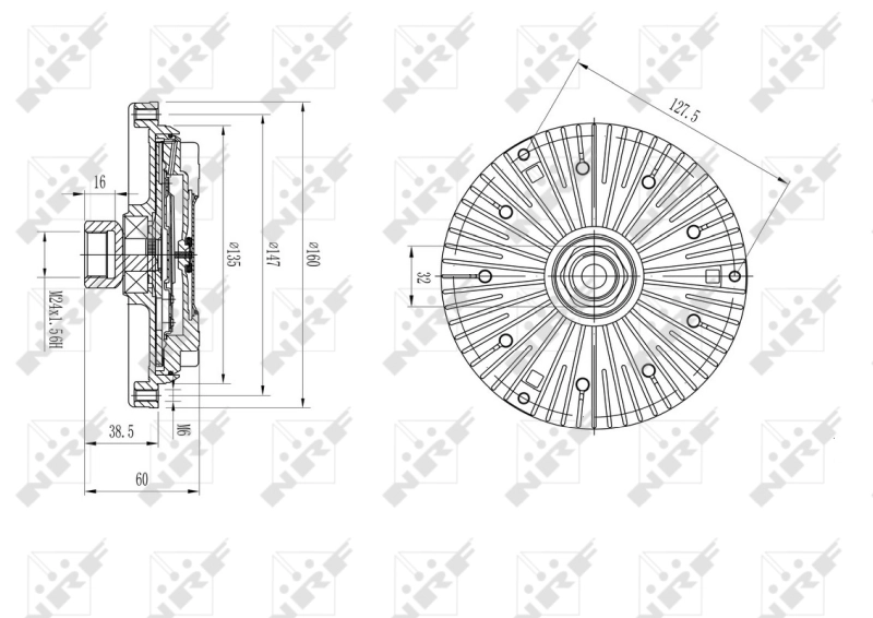 Embrague viscoso de ventilador 49640 NRF