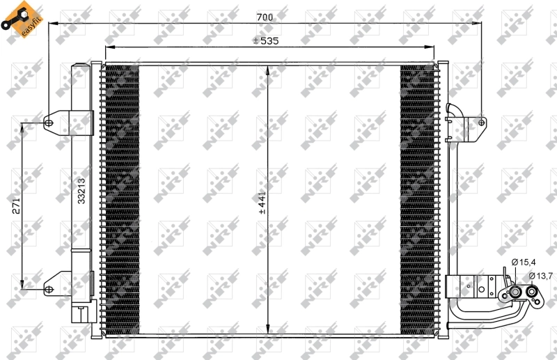 Comprar 35521 NRF Condensador de aire acondicionado