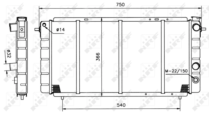 Radiador 507333 NRF