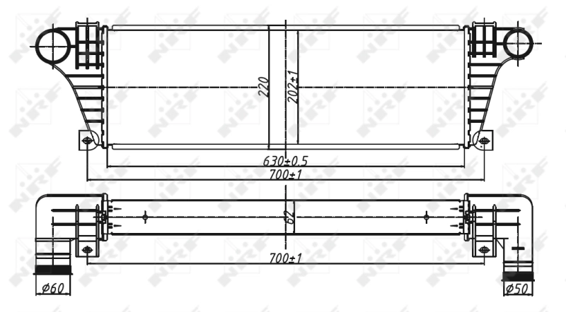 Intercooler 30097 NRF
