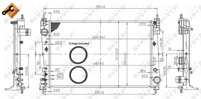 Comprar 53454 NRF Radiador de auto