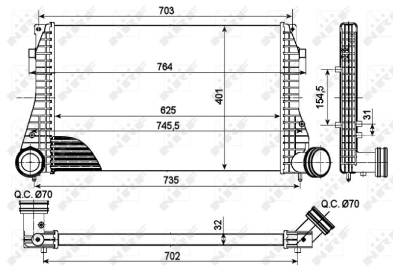 Intercooler 30290 NRF