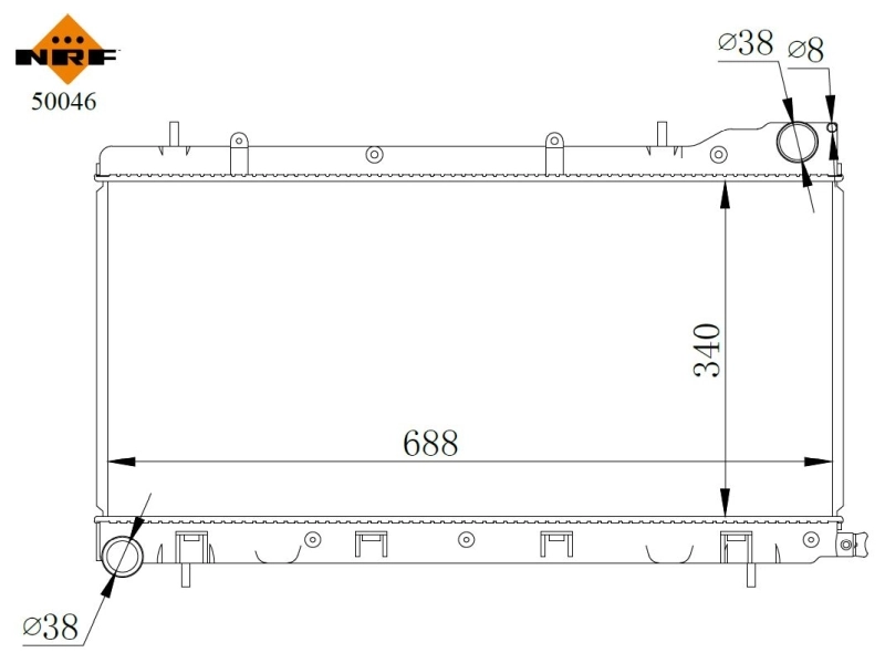 Radiador 50046 NRF