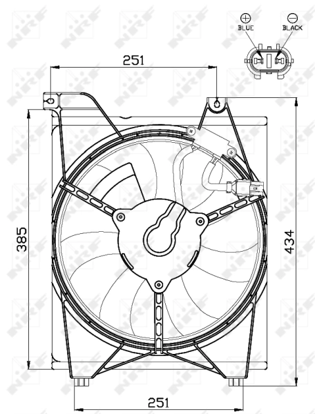 Ventilador, refrigeración motor NRF 47515 precio, desde 116,46 EUR
