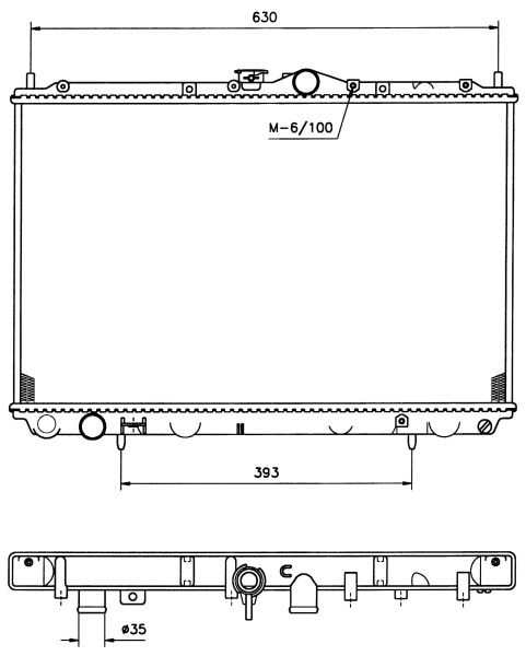 Radiador 519517 NRF