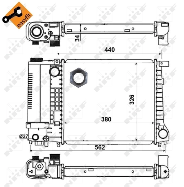 Radiador 51351 NRF