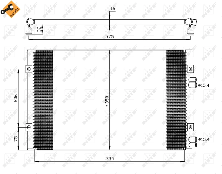 K05017405AA Fiat/Alfa/Lancia Radiador de aire acondicionado