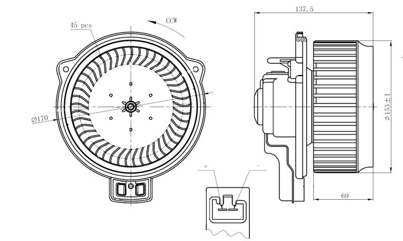Ventilador habitáculo 3837NU1 Polcar