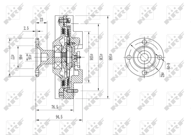 Embrague viscoso para Toyota Land Cruiser 80 J8