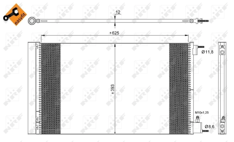 Radiador de aire acondicionado para Opel Insignia A G09