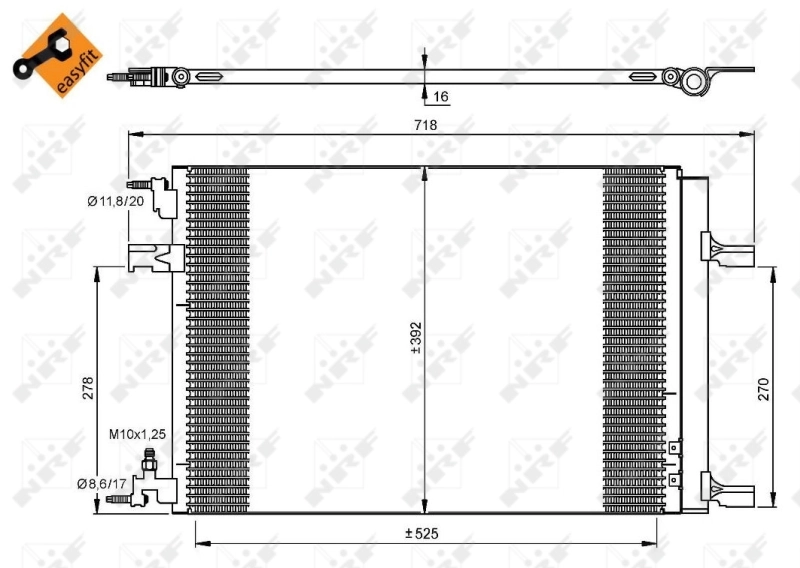 Condensador aire acondicionado 35918 NRF
