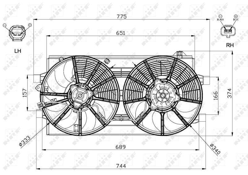 Ventilador de radiador 47570 NRF