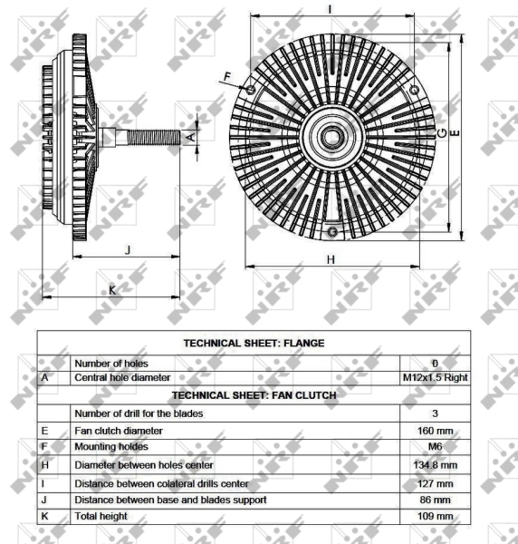  Embrague viscoso de ventilador Mercedes 100 