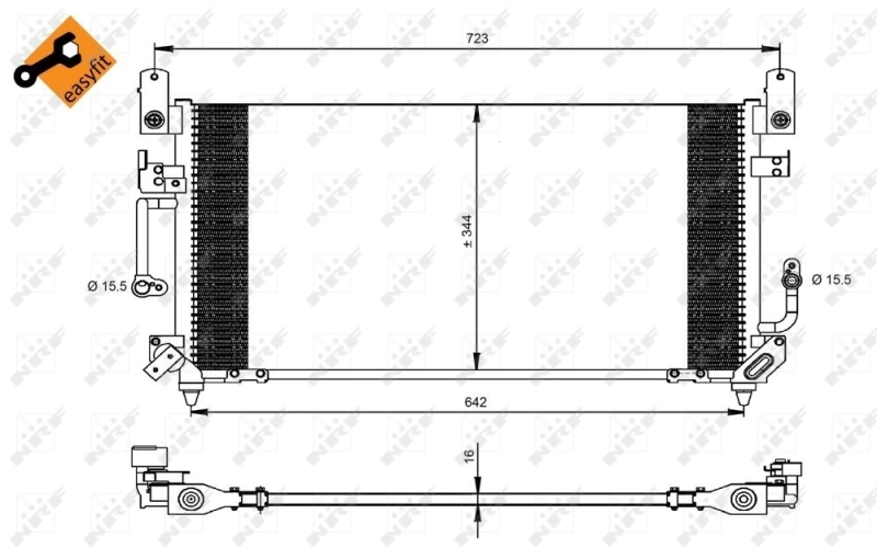 Radiador de aire acondicionado para Toyota Land Cruiser 80 J8