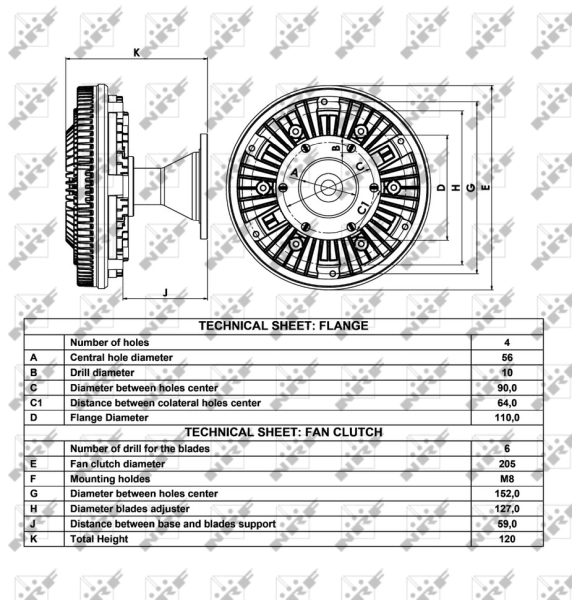 Embrague del ventilador NRF 49036