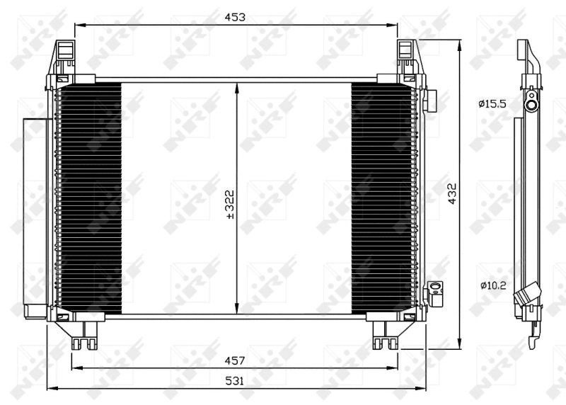 Condensador aire acondicionado 350062 NRF