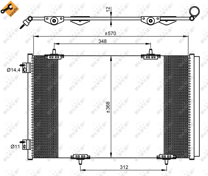 350066 NRF Radiador de aire acondicionado