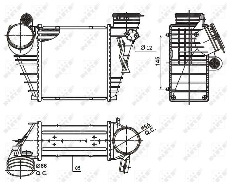 Intercooler 30838 NRF