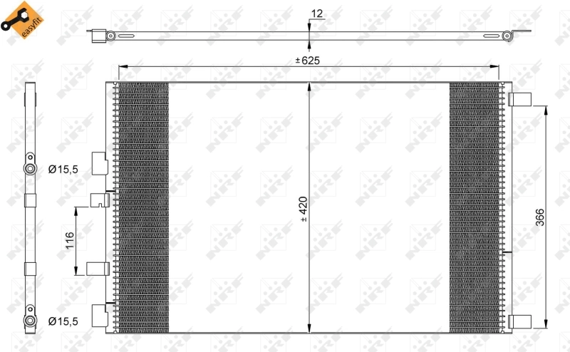 Comprar 35913 NRF Condensador de aire acondicionado