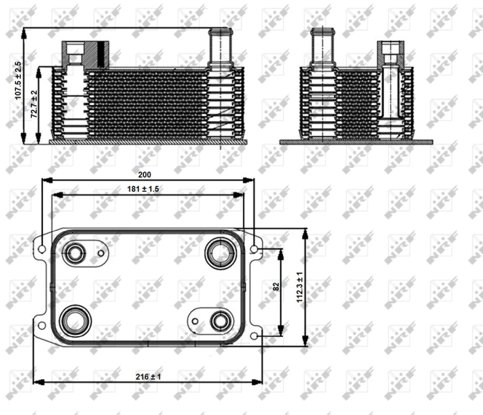Radiador de refrigeración de la transmisión NRF 31363