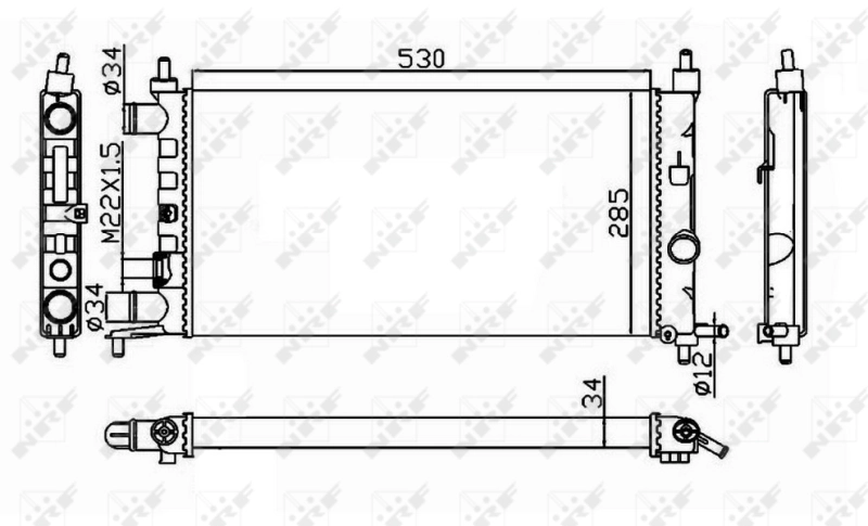 Comprar 58155 NRF Radiador de auto