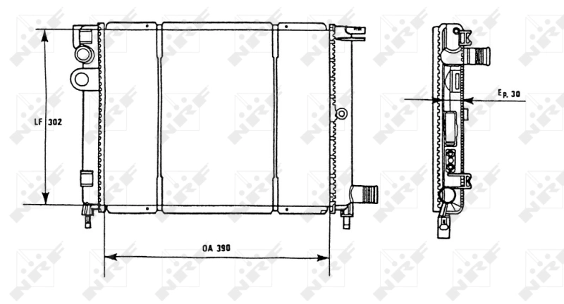Comprar 58966 NRF Radiador de auto