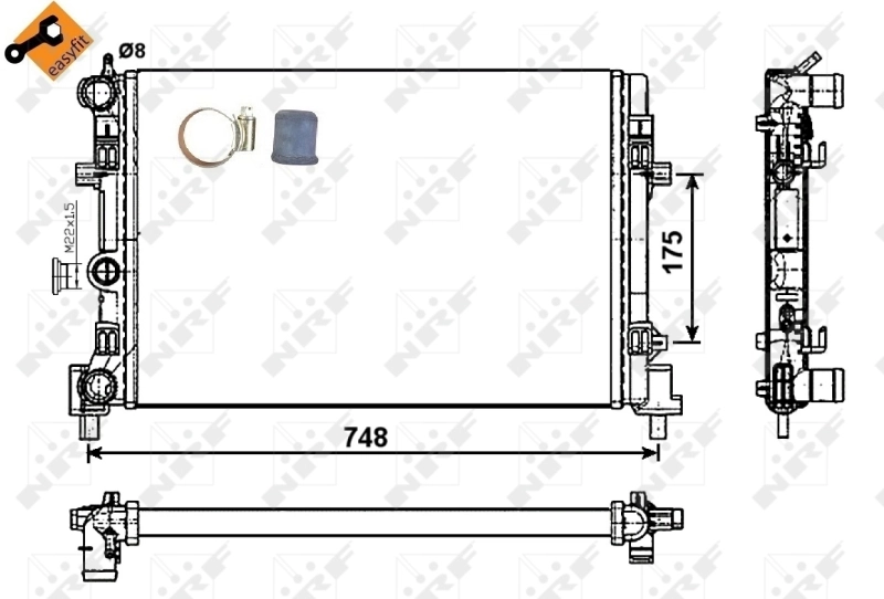 Radiador de água NRF 53024