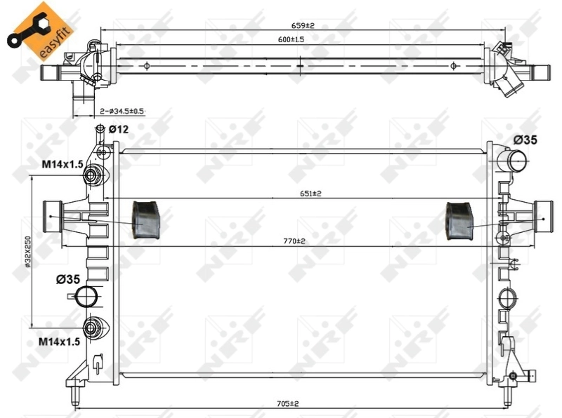 Radiador 50562 NRF