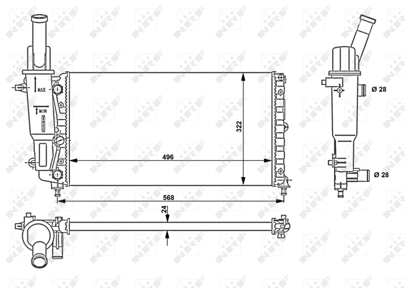 Comprar 58952 NRF Radiador de auto