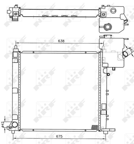 Radiador 50598 NRF