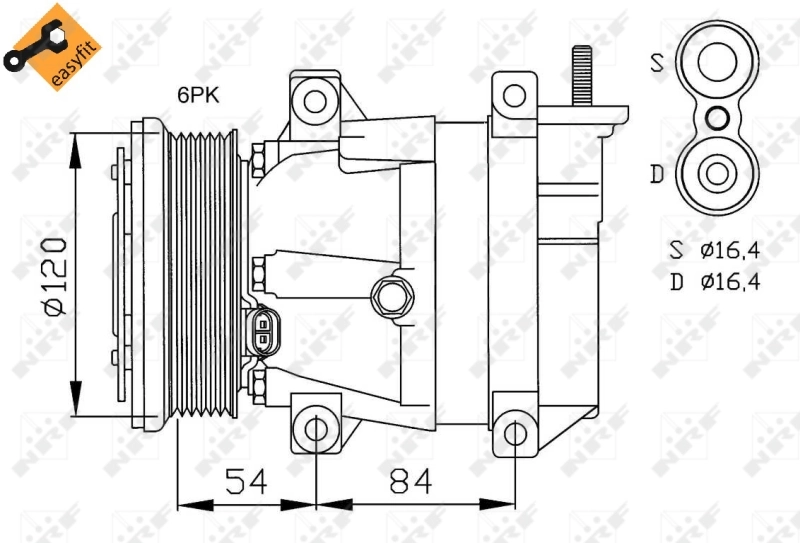 32484 NRF Compresor climatizador