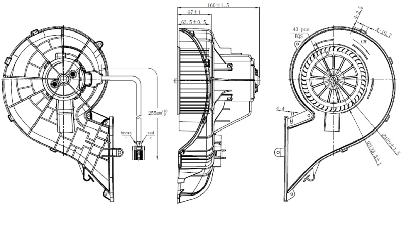 Ventilador habitáculo 34353 NRF