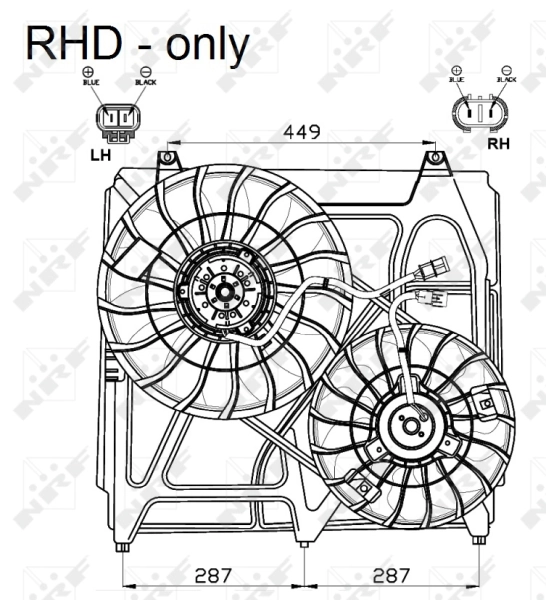 Ventilador de radiador 47549 NRF