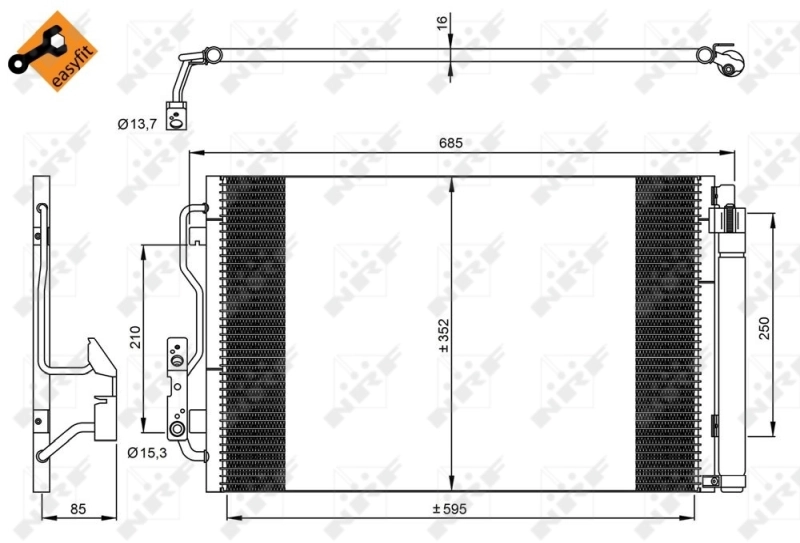Aire acondicionado capacitor BMW 1 hatchback (F21) (2011 - 2019) precio, desde 101,94 EUR