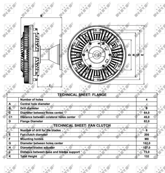 Embrague viscoso de ventilador 49024 NRF