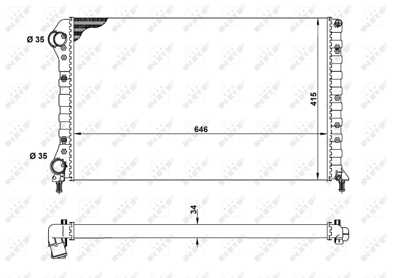 Comprar 53627 NRF Radiador de auto